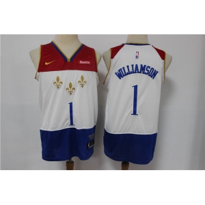 Men's New Orleans Pelicans #1 Zion Williamson  White Basketball Jersey 2020-2021 City Edition
