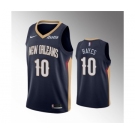 Men's New Orleans Pelicans #10 Jaxson Hayes Navy Icon Edition Stitched Jersey