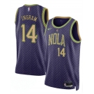 Men's New Orleans Pelicans #14 Brandon Ingram Purple 2024-25 City Ediiton Stitched Basketball Jersey