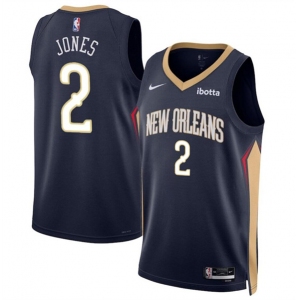 Men's New Orleans Pelicans #2 Herb Jones Navy 2024 Icon Edition Stitched Basketball Jersey