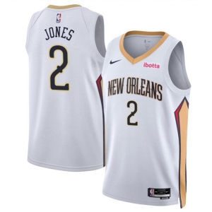 Men's New Orleans Pelicans #2 Herb Jones White 2024 Association Edition Stitched Basketball Jersey