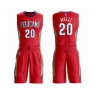 Men's New Orleans Pelicans #20 Nicolo Melli Authentic Red Basketball Suit Jersey Statement Edition