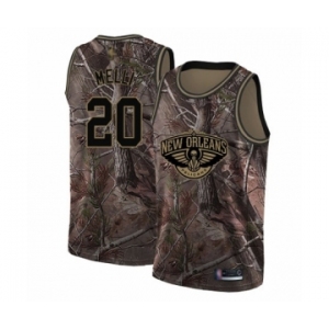 Men's New Orleans Pelicans #20 Nicolo Melli Swingman Camo Realtree Collection Basketball Jersey