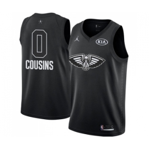 Men's Nike Jordan New Orleans Pelicans #0 DeMarcus Cousins Swingman Black 2018 All-Star Game NBA Jersey