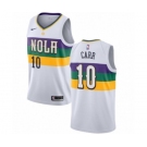 Men's Nike New Orleans Pelicans #10 Tony Carr Authentic White NBA Jersey - City Edition