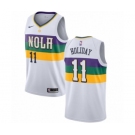 Men's Nike New Orleans Pelicans #11 Jrue Holiday Swingman White NBA Jersey - City Edition