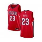 Men's Nike New Orleans Pelicans #23 Anthony Davis Swingman Red Alternate NBA Jersey Statement Edition