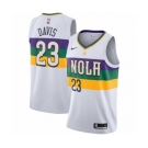 Men's Nike New Orleans Pelicans #23 Anthony Davis Swingman White NBA Jersey - City Edition