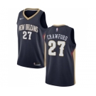 Men's Nike New Orleans Pelicans #27 Jordan Crawford Swingman Navy Blue Road NBA Jersey - Icon Edition