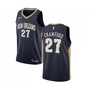 Men's Nike New Orleans Pelicans #27 Jordan Crawford Swingman Navy Blue Road NBA Jersey - Icon Edition