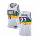 Men's Nike New Orleans Pelicans #27 Jordan Crawford Swingman White NBA Jersey - City Edition