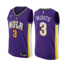 Men's Nike New Orleans Pelicans #3 Nikola Mirotic Swingman Purple NBA Jersey - City Edition