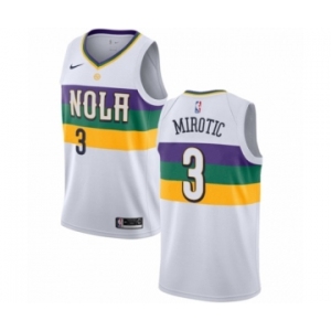 Men's Nike New Orleans Pelicans #3 Nikola Mirotic Swingman White NBA Jersey - City Edition
