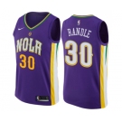 Men's Nike New Orleans Pelicans #30 Julius Randle Swingman Purple NBA Jersey - City Edition