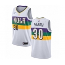 Men's Nike New Orleans Pelicans #30 Julius Randle Swingman White NBA Jersey - City Edition