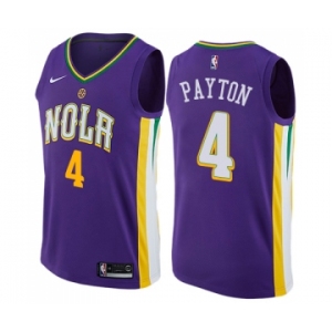 Men's Nike New Orleans Pelicans #4 Elfrid Payton Authentic Purple NBA Jersey - City Edition