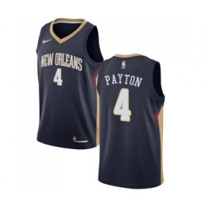 Men's Nike New Orleans Pelicans #4 Elfrid Payton Swingman Navy Blue NBA Jersey - Icon Edition