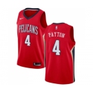 Men's Nike New Orleans Pelicans #4 Elfrid Payton Swingman Red NBA Jersey Statement Edition