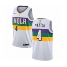 Men's Nike New Orleans Pelicans #4 Elfrid Payton Swingman White NBA Jersey - City Edition