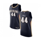 Men's Nike New Orleans Pelicans #44 Solomon Hill Authentic Navy Blue Road NBA Jersey - Icon Edition