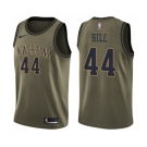 Men's Nike New Orleans Pelicans #44 Solomon Hill Swingman Green Salute to Service NBA Jersey