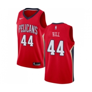 Men's Nike New Orleans Pelicans #44 Solomon Hill Swingman Red Alternate NBA Jersey Statement Edition