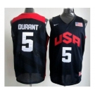 2012 Olympics Team USA #5 Kevin Durant Revolution 30 Swingman Blue Jersey