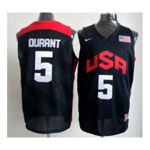 2012 Olympics Team USA #5 Kevin Durant Revolution 30 Swingman Blue Jersey