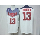 2014 FIBA Basketball World Cup USA jerseys #13 hrrden white