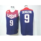 2014 FIBA Basketball World Cup USA jerseys #9 derozrn blue