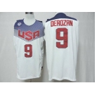 2014 FIBA Basketball World Cup USA jerseys #9 derozrn white