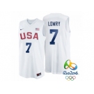 Men's Nike Rio 2016 Olympics USA Dream Team #7 Kyle Lowry White Basketball Jersey