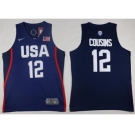 Nike Team USA #12 DeMarcus Cousins Navy Blue 2016 Dream Team Stitched NBA Jersey