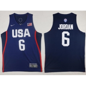 Nike Team USA #6 DeAndre Jordan Navy Blue 2016 Dream Team Stitched NBA Jersey