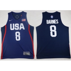 Nike Team USA #8 Harrison Barnes Navy Blue 2016 Dream Team Stitched NBA Jersey