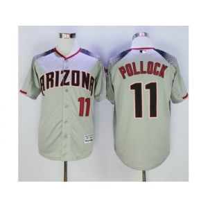 Arizona Diamondbacks #11 A. J. Pollock Gray Brick New Cool Base Stitched Baseball Jersey