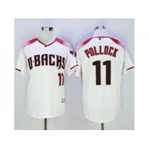 Arizona Diamondbacks #11 A. J. Pollock White Brick New Cool Base Stitched Baseball Jersey