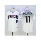 Arizona Diamondbacks #11 A. J. Pollock White Capri New Cool Base Stitched Baseball Jersey