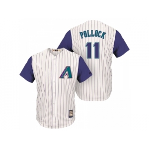 Arizona Diamondbacks #11 A.J. Pollock Cream Purple Cooperstown Collection Cool Base Jersey