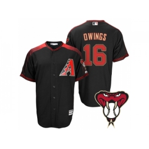 Arizona Diamondbacks #16 Chris Owings Black Cool Base Alternate Jersey