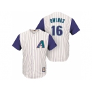 Arizona Diamondbacks #16 Chris Owings Cream Purple Cooperstown Collection Cool Base Jersey