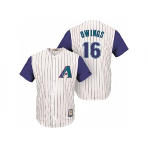 Arizona Diamondbacks #16 Chris Owings Cream Purple Cooperstown Collection Cool Base Jersey