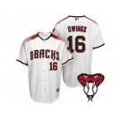 Arizona Diamondbacks #16 Chris Owings White Cool Base Home Jersey