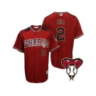 Arizona Diamondbacks #2 Aaron Hill Red Cool Base Alternate Jersey