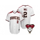 Arizona Diamondbacks #2 Aaron Hill White Cool Base Home Jersey