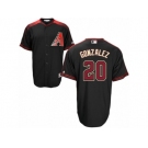 Arizona Diamondbacks #20 Luis Gonzalez Authentic Black Brick Alternate Cool Base MLB Jersey