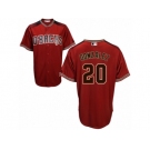 Arizona Diamondbacks #20 Luis Gonzalez Authentic Red Brick Alternate Cool Base MLB Jersey