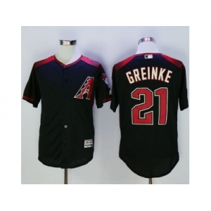 Arizona Diamondbacks #21 Zack Greinke Black Brick New Cool Base Stitched Baseball Jersey