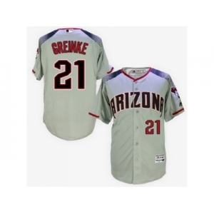 Arizona Diamondbacks #21 Zack Greinke Gray Brick New Cool Base Stitched Baseball Jersey