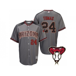 Arizona Diamondbacks #24 Yasmany Tomas Gray Cool Base Road Jersey